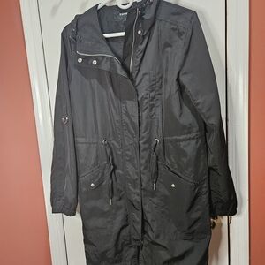 Express Black Hooded Utility Anorak Jacket